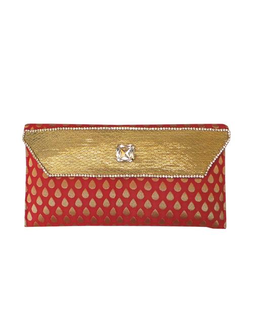 red silk clutch - 10087122 - Very Small Image - 1