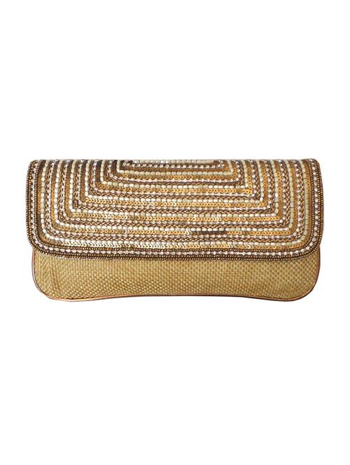 gold jute clutch - 10087124 - Very Small Image - 1