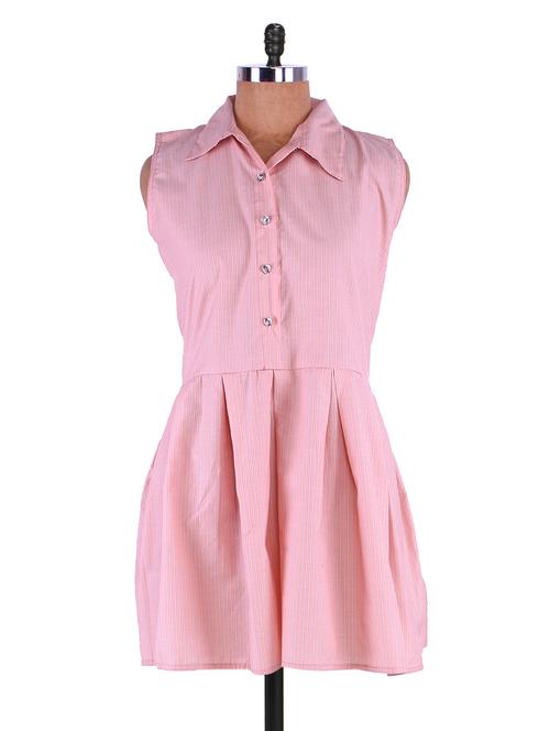shirt collar plain solid dress - 1008806 - Very Small Image - 1