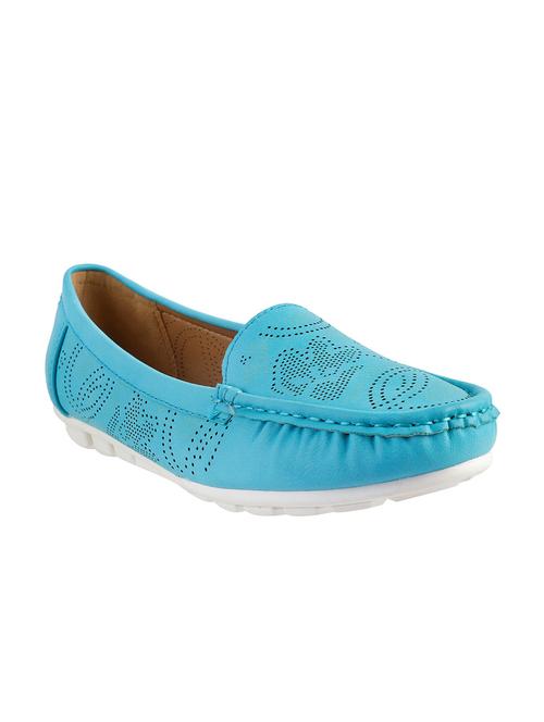 light green leatherette loafers & mocassins - 10089213 - Very Small Image - 1