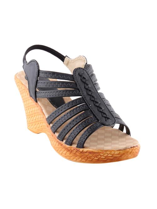 vilax women's peep toe high heel multi-strap colored platform wedge sandals - 10090436 - Very Small Image - 1