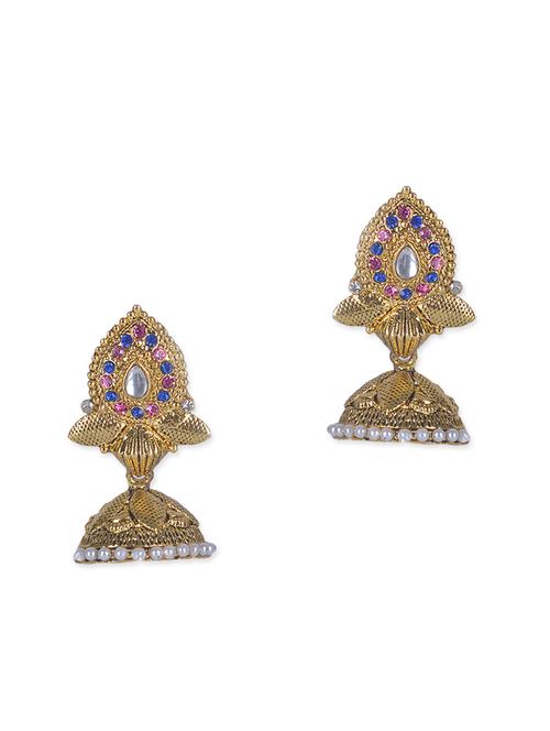 gold metal alloy earring - 10093214 - Very Small Image - 1