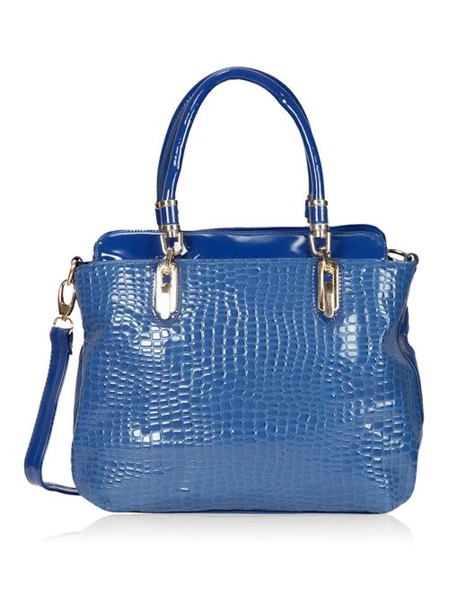 blue leatherette handbag - 10097028 - Very Small Image - 1
