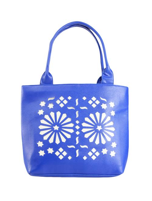 blue leatherette handbag - 10097922 - Very Small Image - 1