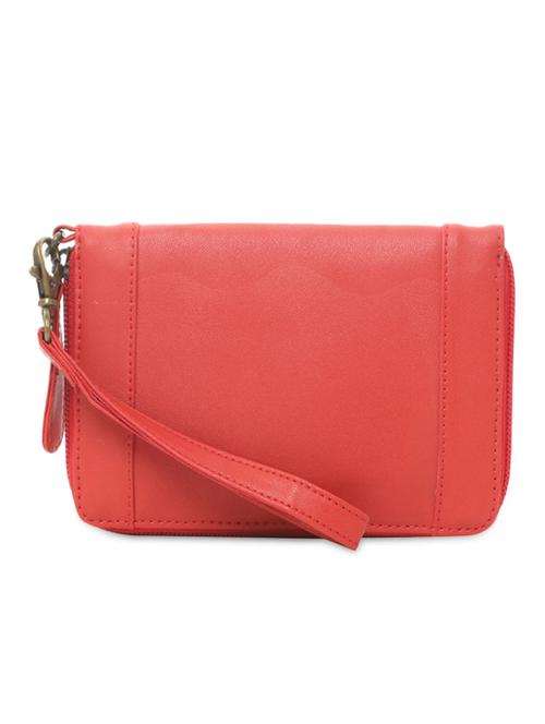red leatherette clutch - 10100146 - Very Small Image - 1