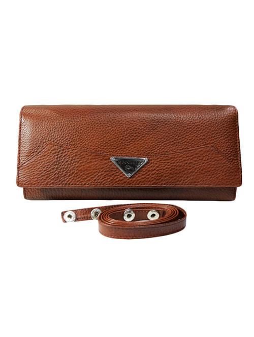rust leather clutch - 10110138 - Very Small Image - 1