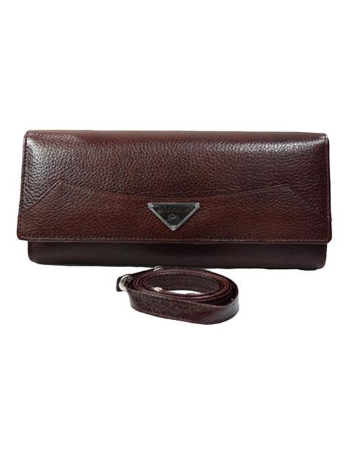 light brown leather clutch - 10110139 - Very Small Image - 1