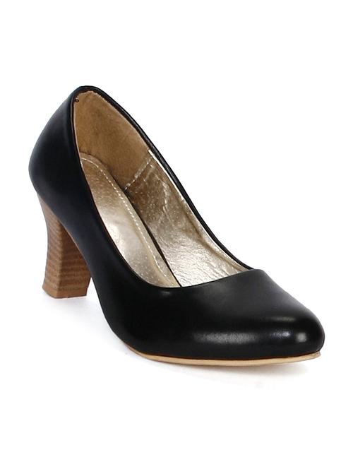 black leatherette pumps - 10110960 - Very Small Image - 1