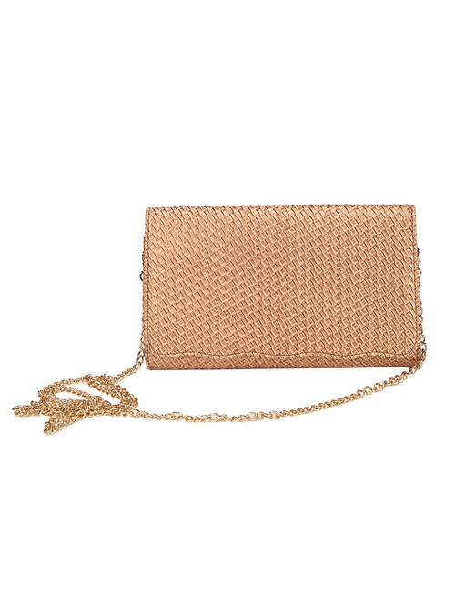 gold leatherette handbag - 10112955 - Very Small Image - 1