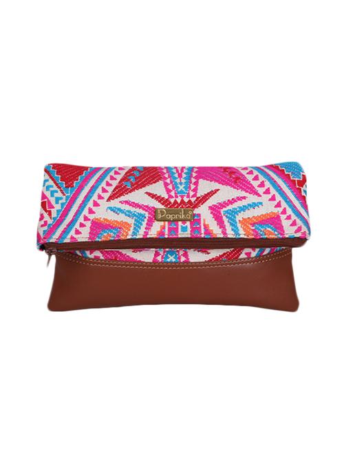 multi colored leatherette clutch - 10113068 - Very Small Image - 1