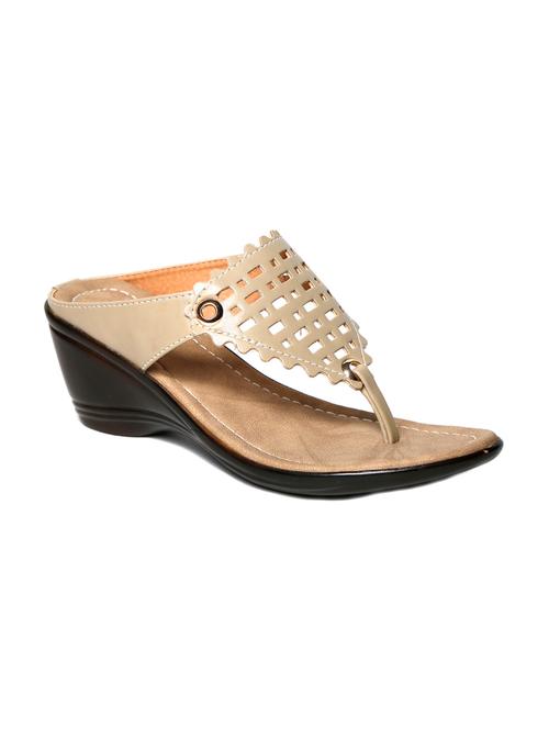 beige leatherette sandals - 10113153 - Very Small Image - 1