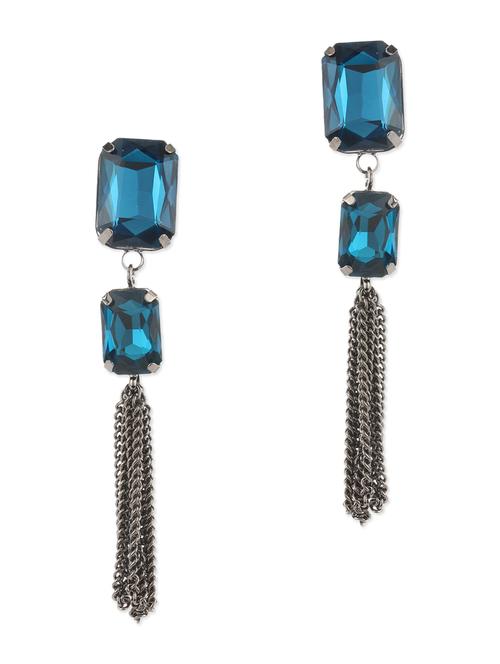 blue metal alloy earring - 10116908 - Very Small Image - 1