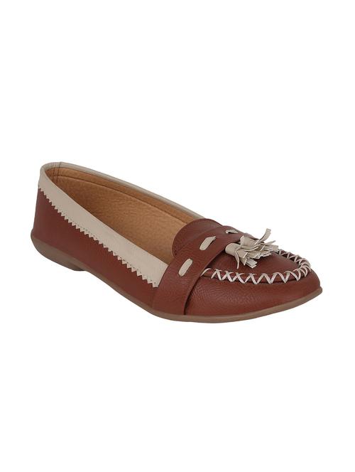 brown leatherette loafers & mocassins - 10117765 - Very Small Image - 1