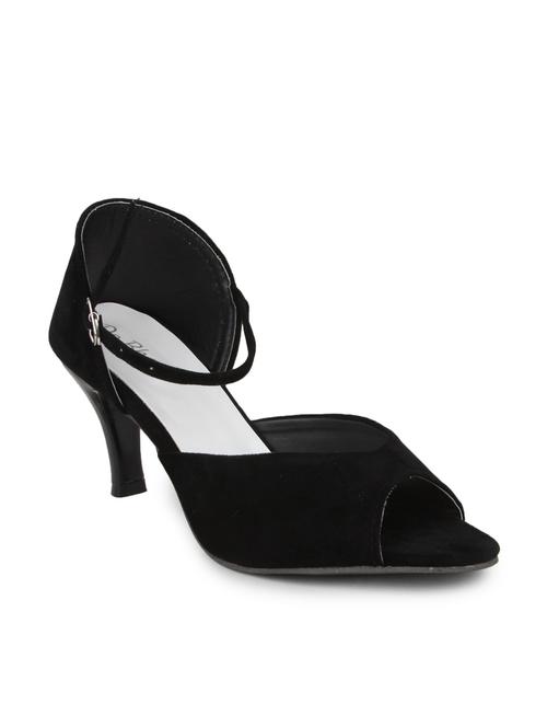 black suede ankle closed back sandal - 10124212 - Very Small Image - 1
