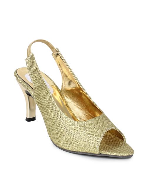 golden leatherette sandal - 10124260 - Very Small Image - 1