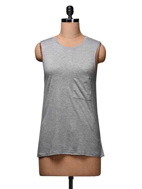 round neck cotton tee with front pocket - 1012502 - Very Small Image - 1