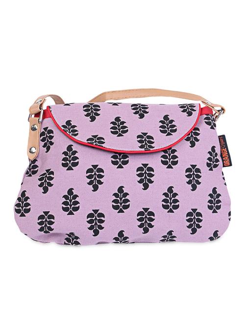 lilac leaf print canvas sling bag - 1012853 - Very Small Image - 1