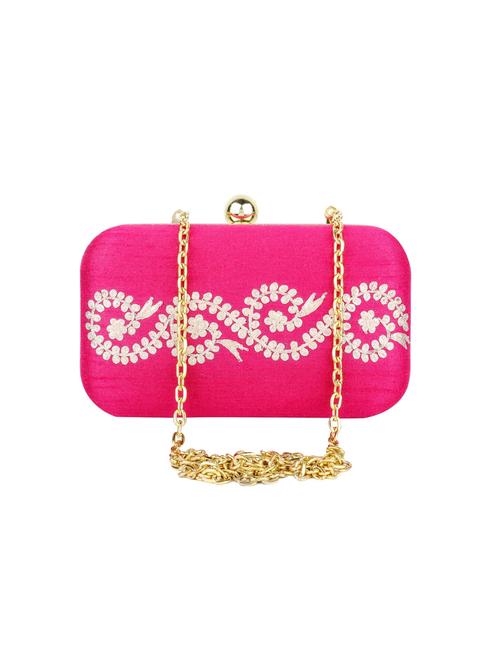 pink silk clutch - 10128605 - Very Small Image - 1