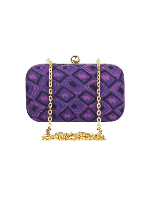 purple cotton clutch - 10128611 - Very Small Image - 1
