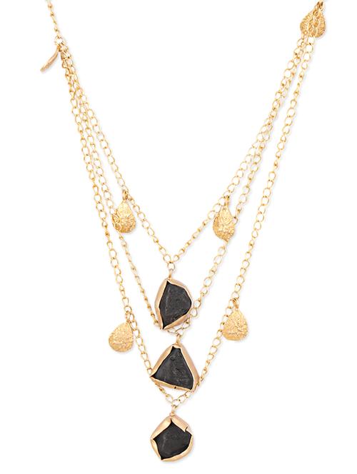 gold embellished multi-layered neckpiece - 1013298 - Very Small Image - 1