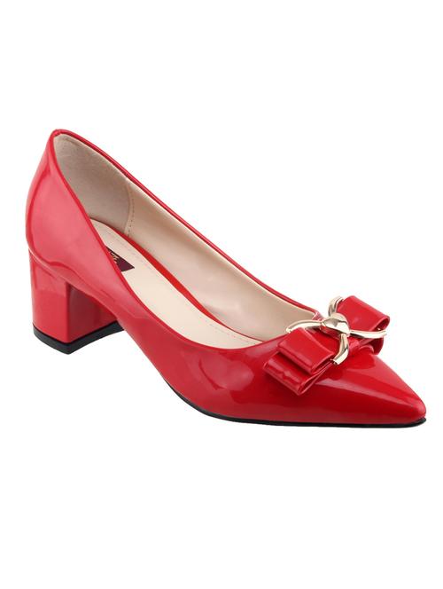 red leatherette pump - 10135966 - Very Small Image - 1