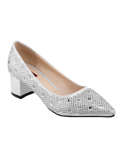 silver leatherette pumps - 10135975 - Very Small Image - 1