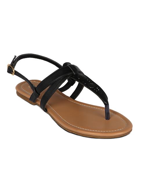 black leatherette sandals - 10139412 - Very Small Image - 1
