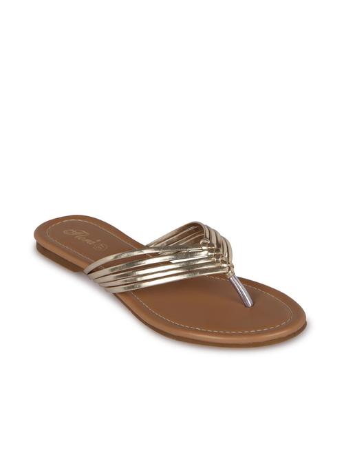 gold leatherette sandal - 10139415 - Very Small Image - 1