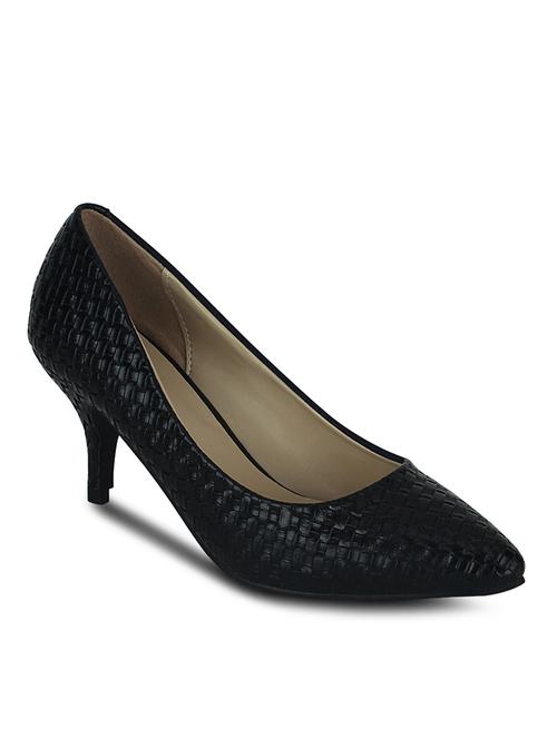 black synthetic slip on pumps - 10145238 - Very Small Image - 1