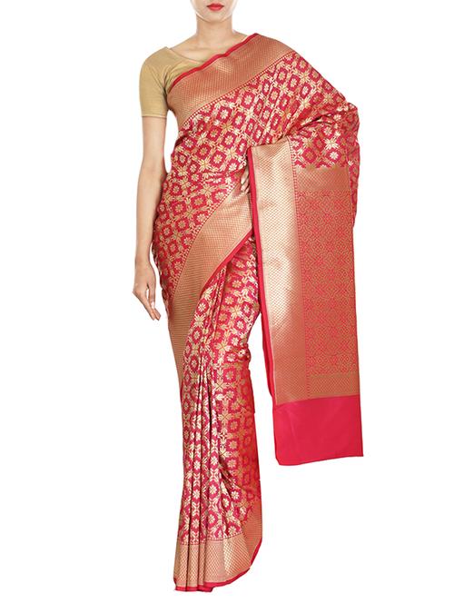 banarasi silk saree - 10147444 - Very Small Image - 1