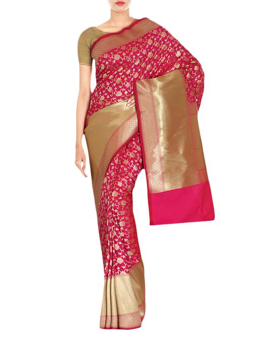 banarasi silk saree - 10147446 - Very Small Image - 1