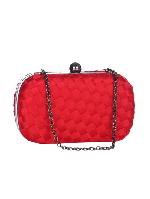 red satin regular clutch - 10147477 - Very Small Image - 1