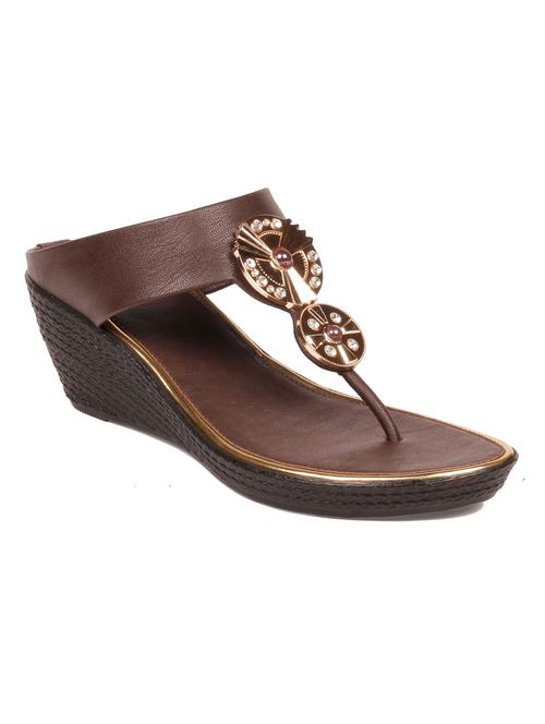 metallic leatherette wedge - 10148110 - Very Small Image - 1