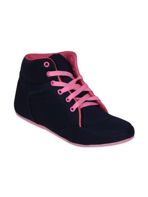 navy, pink canvas sneakers - 10156626 - Very Small Image - 1