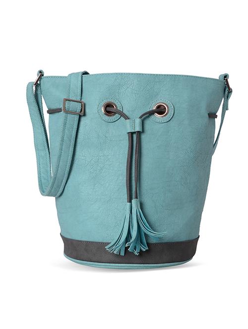 blue leatherette sling bag - 10157422 - Very Small Image - 1