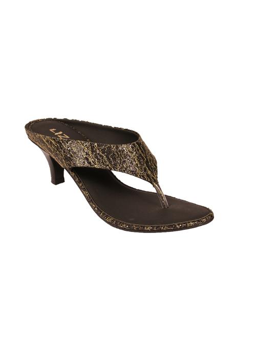 brown leatherette toe separator sandals - 10158030 - Very Small Image - 1