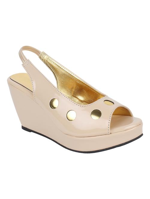 sadana's: open toe cream wedges - 10159927 - Very Small Image - 1