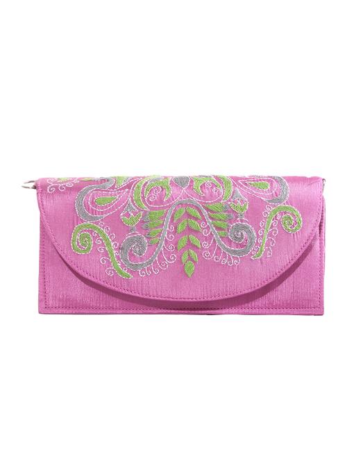 pink kantha embroidered fabric sling bag - 10161772 - Very Small Image - 1
