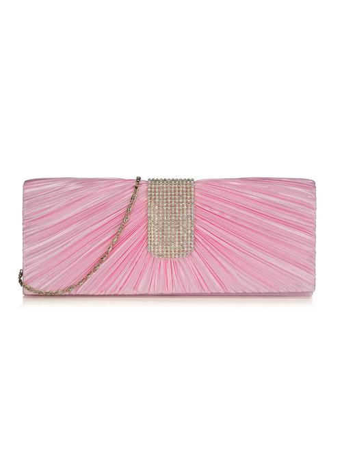 pink leatherette clutch - 10166206 - Very Small Image - 1