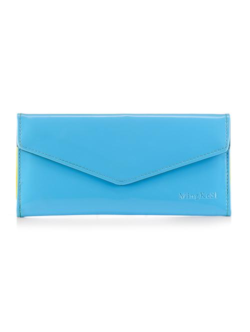 blue leatherette envelope card holder - 10166217 - Very Small Image - 1