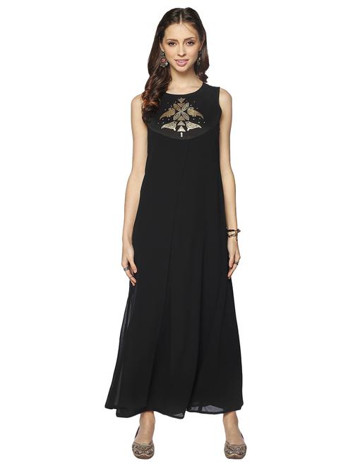 black polyester dress - 10172131 - Very Small Image - 1