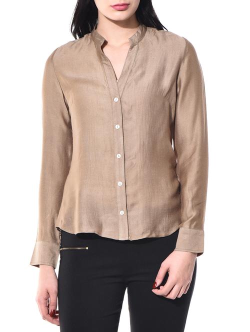 beige viscose shirt - 10173457 - Very Small Image - 1
