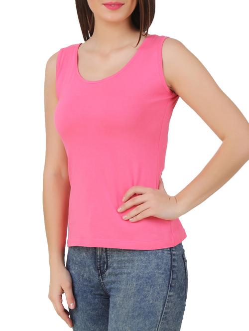 pink sleeveless t-shirt - 10193789 - Very Small Image - 1