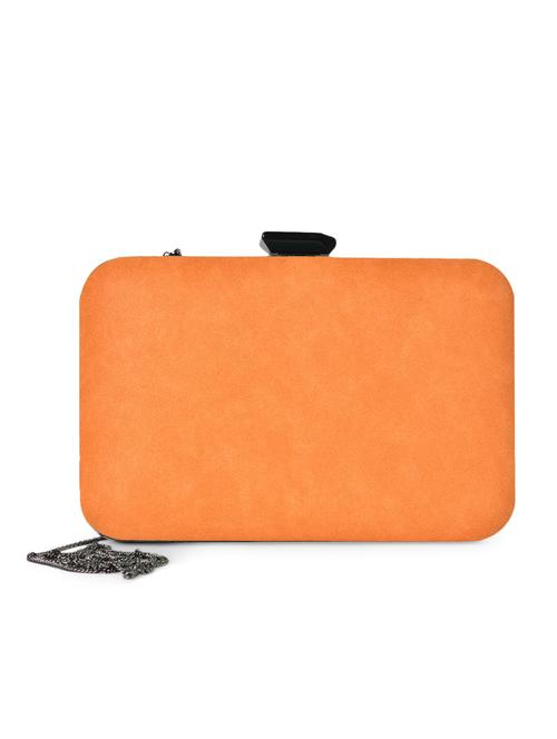 orange leatherette clutch - 1020526 - Very Small Image - 1