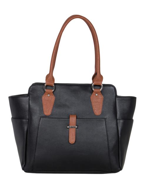 black leatherette handbag - 10214330 - Very Small Image - 1
