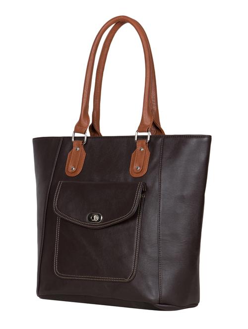 brown leatherette (pu) handbag - 10214334 - Very Small Image - 1