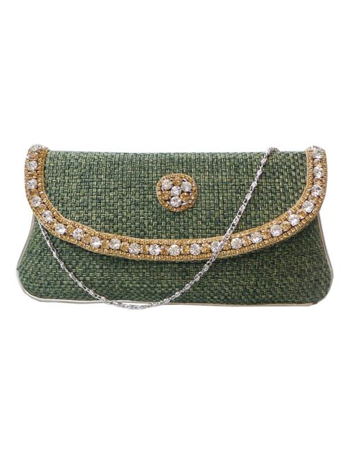 green jute clutch - 10228654 - Very Small Image - 1