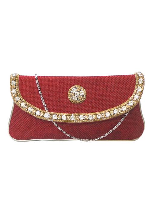 maroon jute clutch - 10228656 - Very Small Image - 1