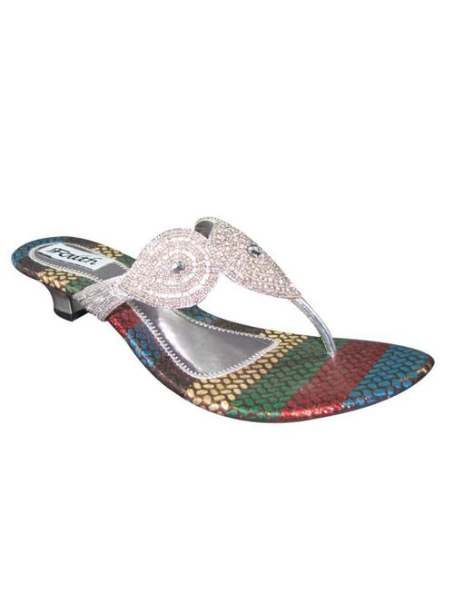 multi colored leatherette sandals - 10231506 - Very Small Image - 1