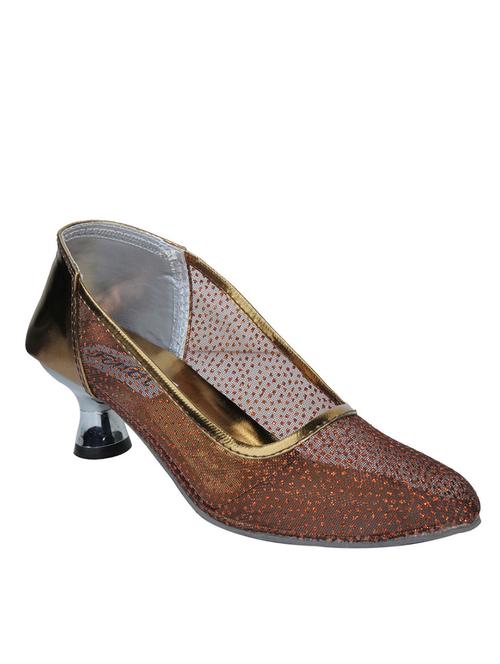 antique gold leatherette pumps - 10231537 - Very Small Image - 1